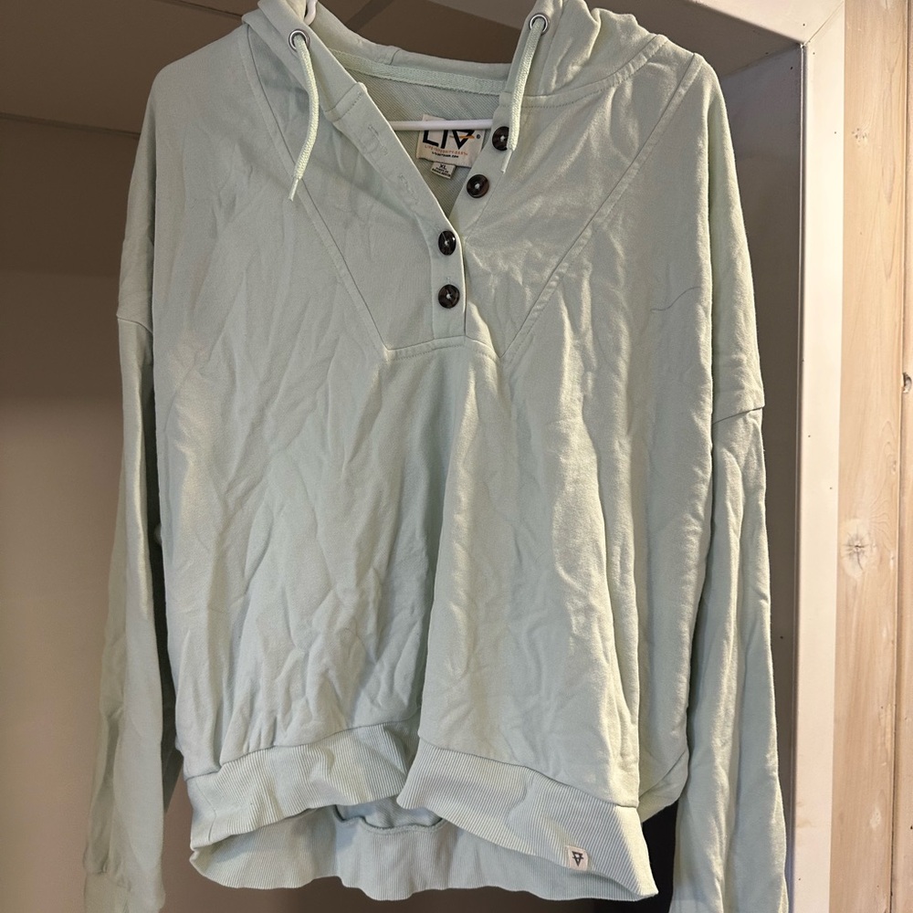 Quarter Button Hoodie